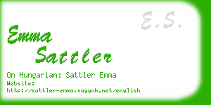 emma sattler business card